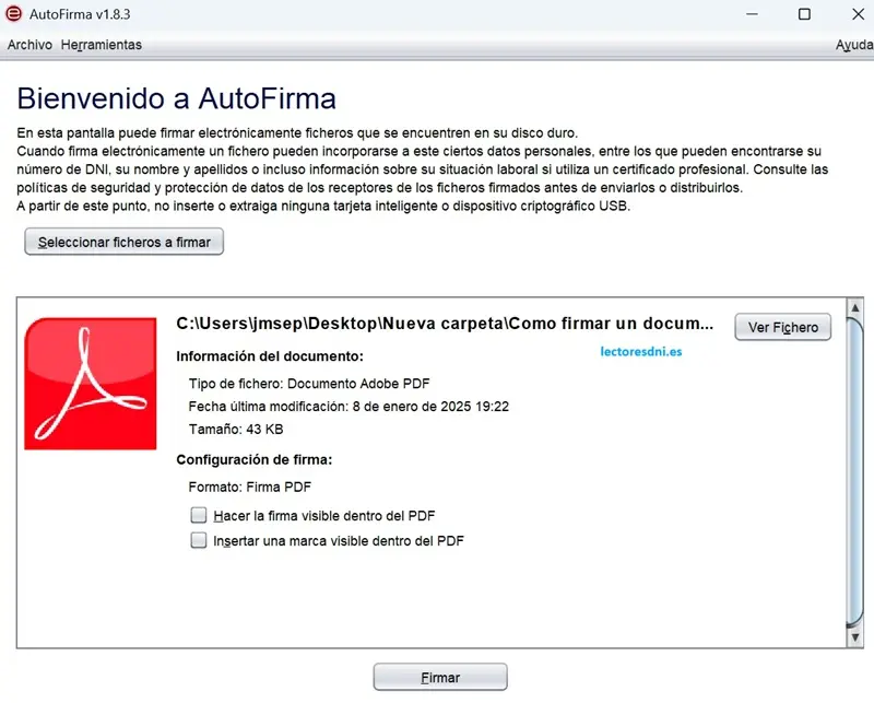 Como queremos la firma en el PDF