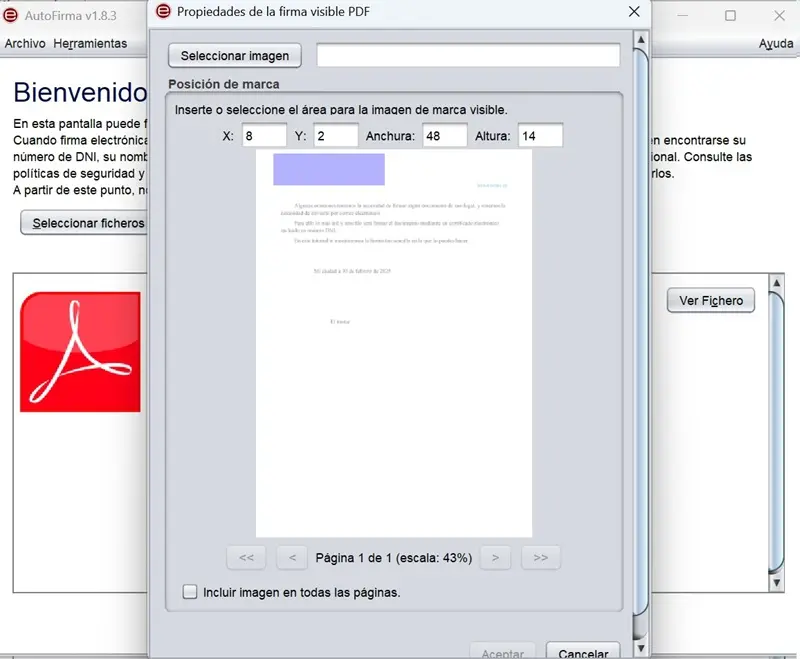 Opcion insertar marca en todo el documento